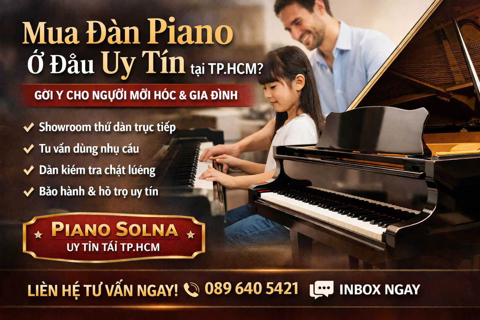 Mua đàn piano ở đâu uy tín tại TP.HCM? Gợi ý dành cho người mới học