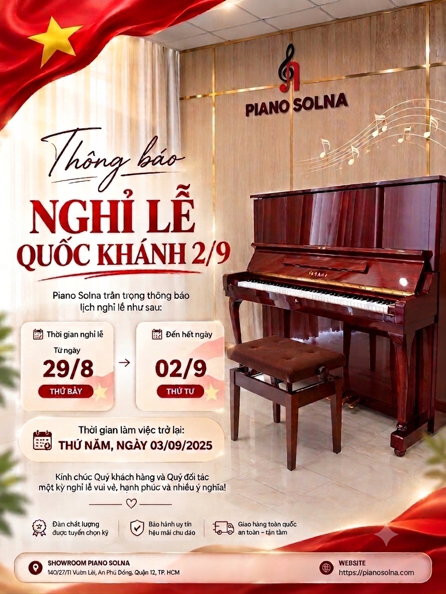 THÔNG BÁO LỊCH NGHỈ LỄ 2/9